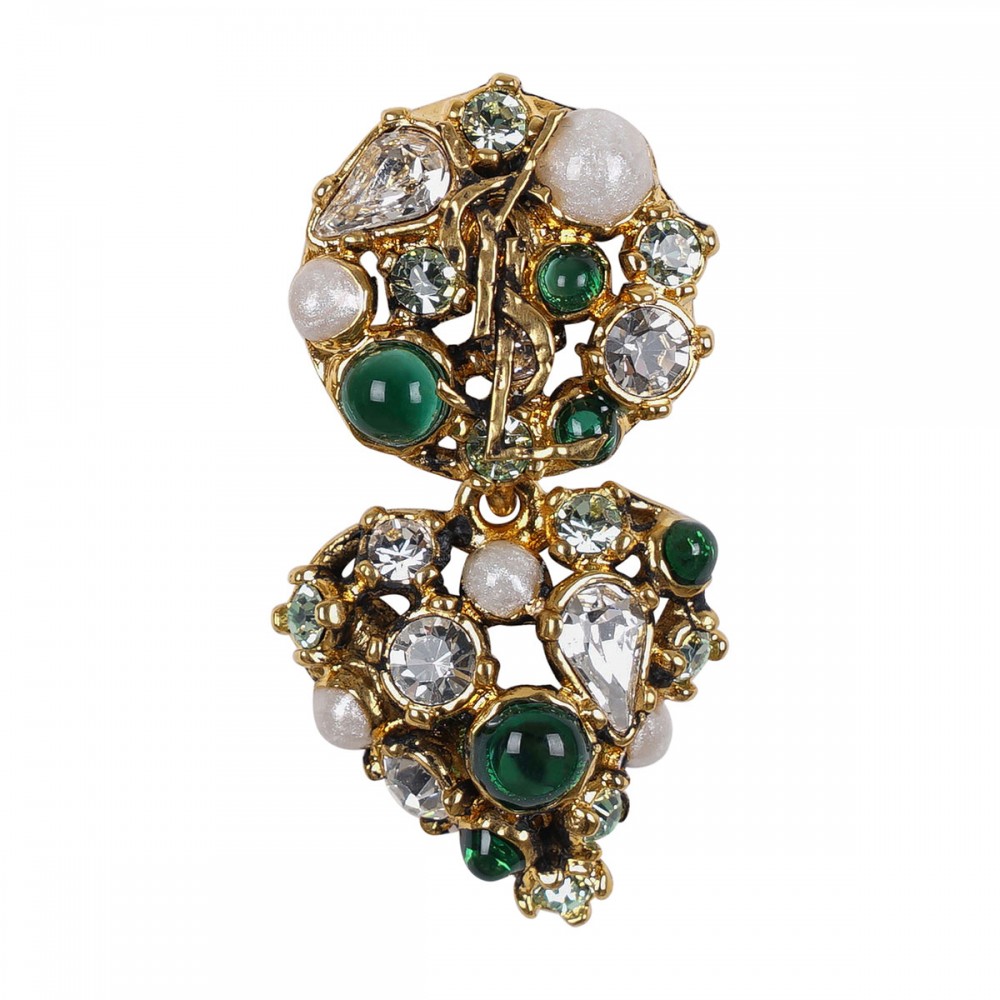 Cassandre crystal heart earrings