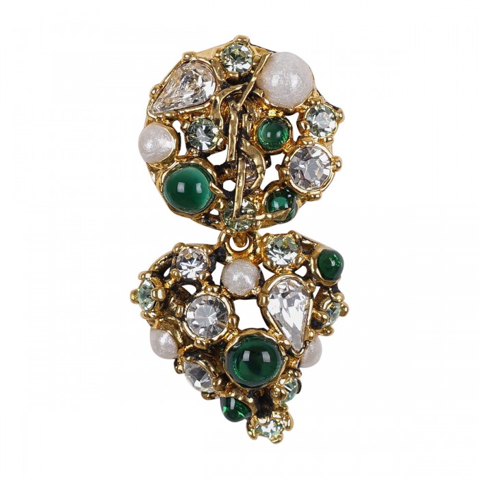 Cassandre crystal heart earrings