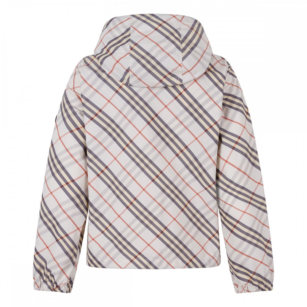 Salcombe check hooded jacket
