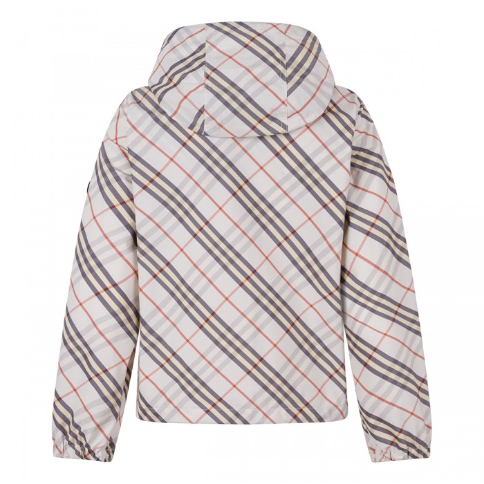 Salcombe check hooded jacket