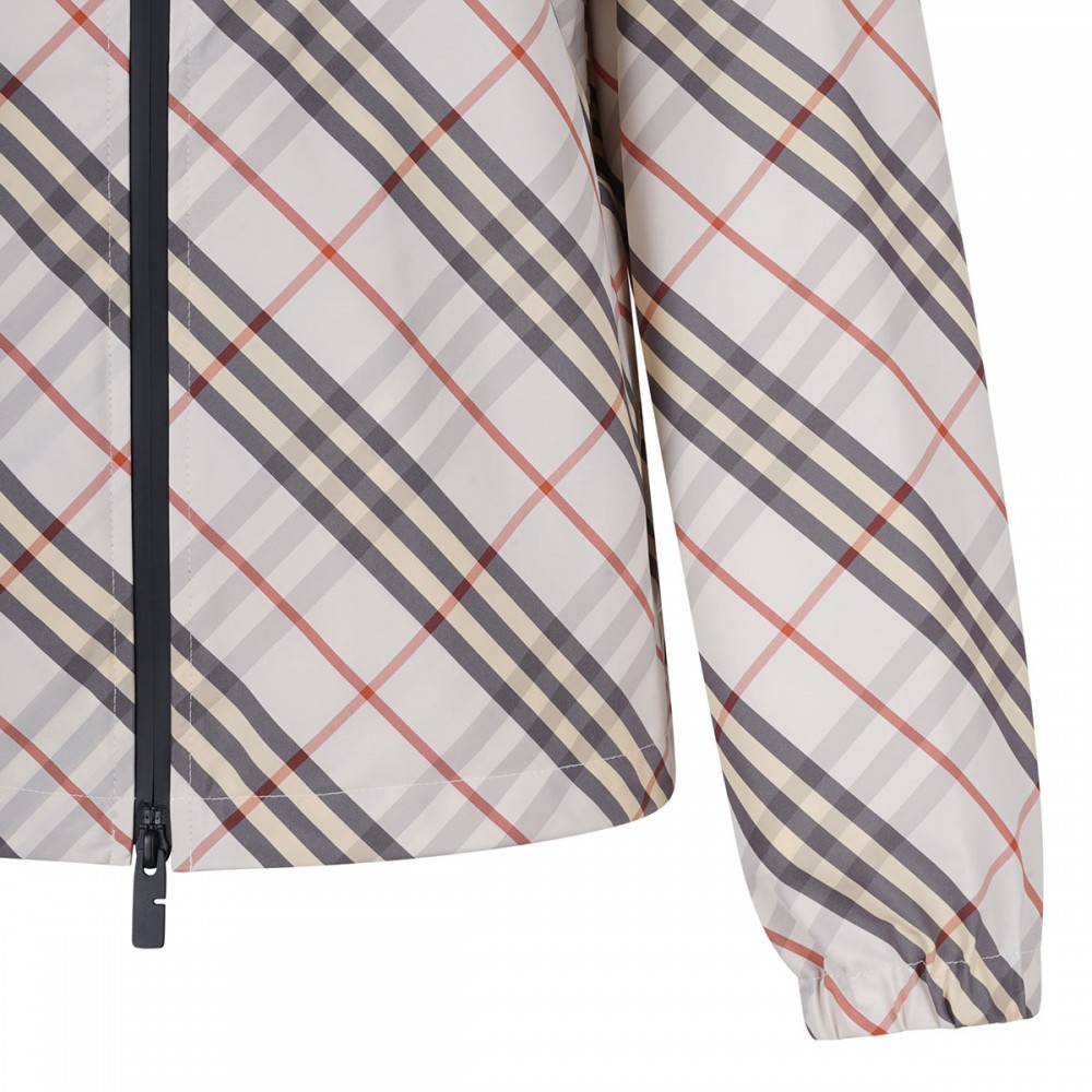 Salcombe check hooded jacket
