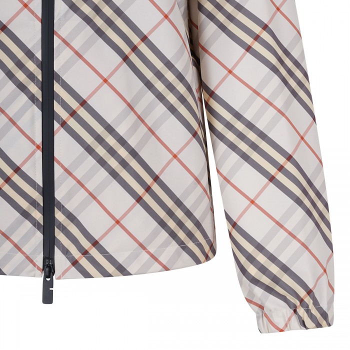Salcombe check hooded jacket