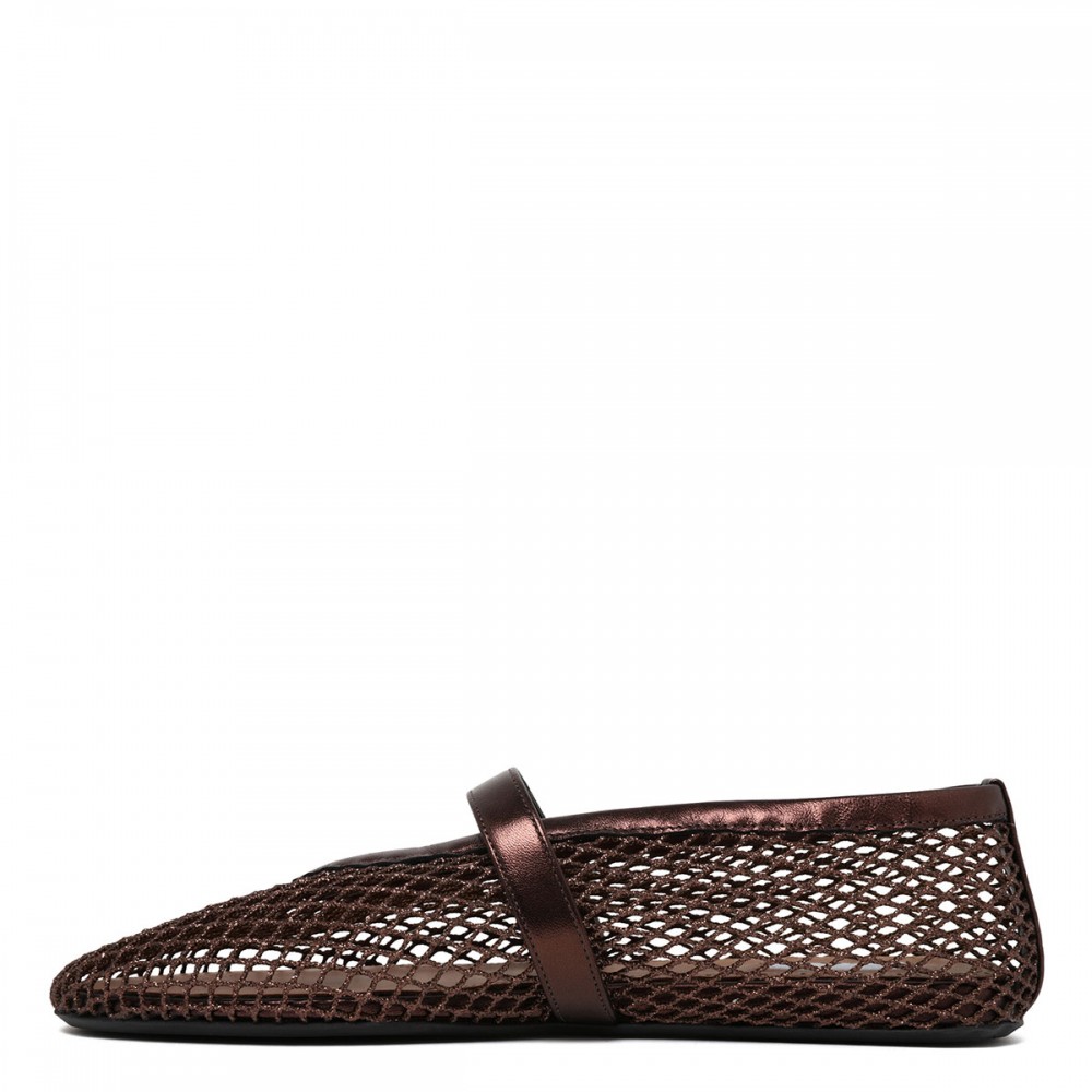 Fishnet ballet flats