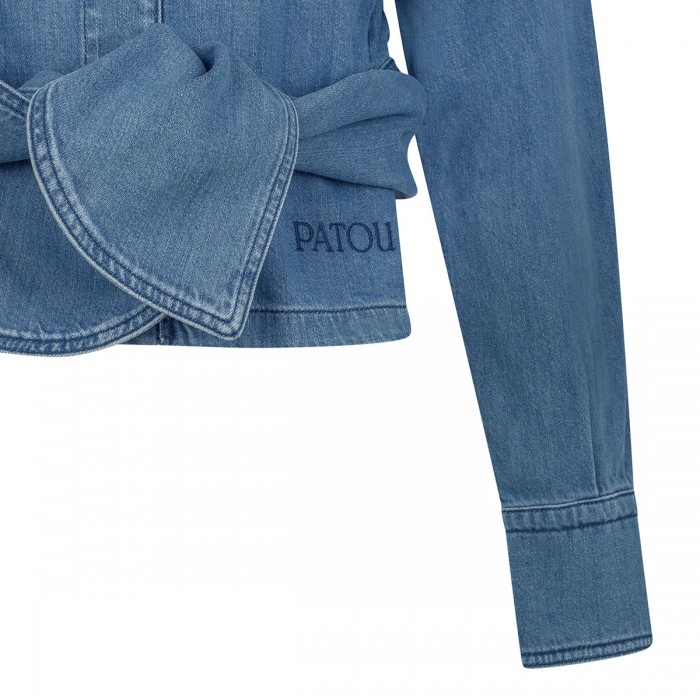 Cotton blend knotted shirt