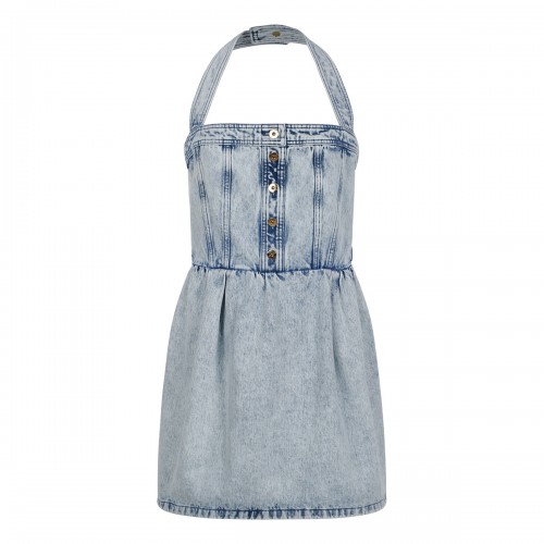 Denim corset mini dress