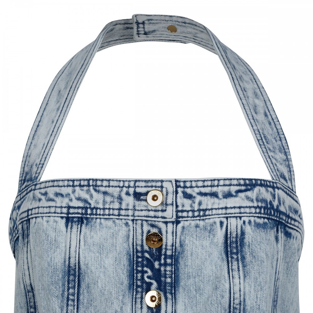 Denim corset mini dress