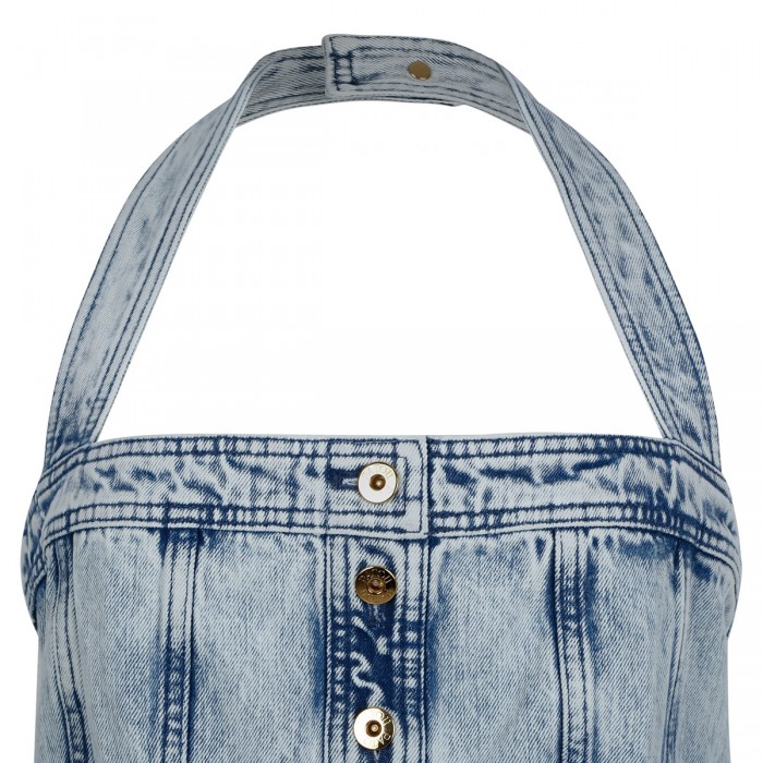 Denim corset mini dress