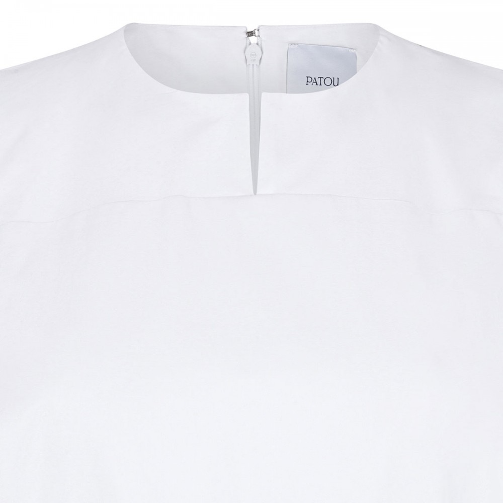 Organic cotton knotted midi dress