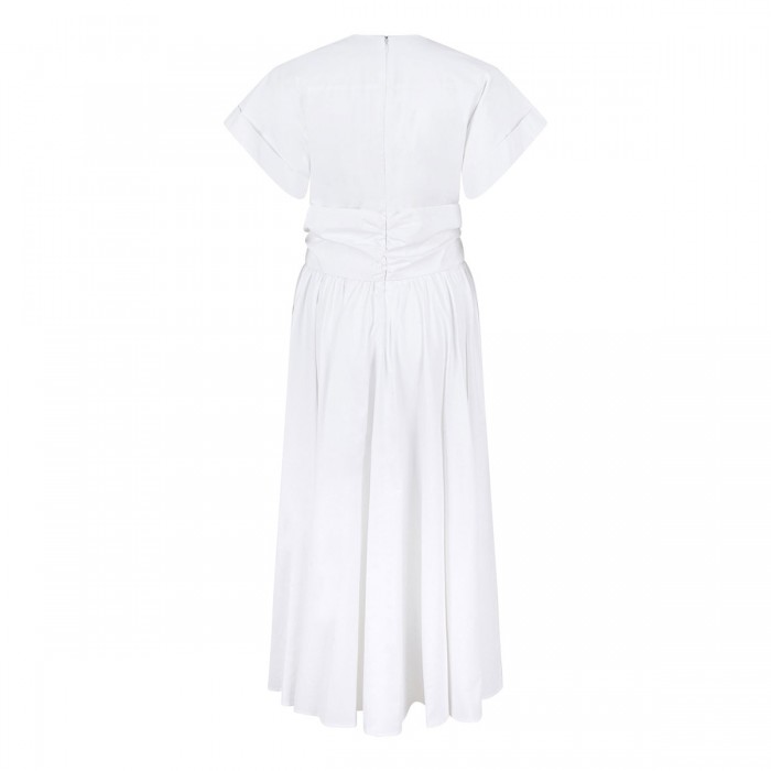 Organic cotton knotted midi dress