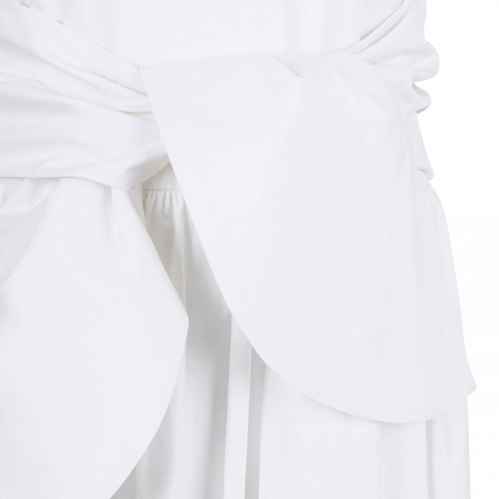 Organic cotton knotted midi dress