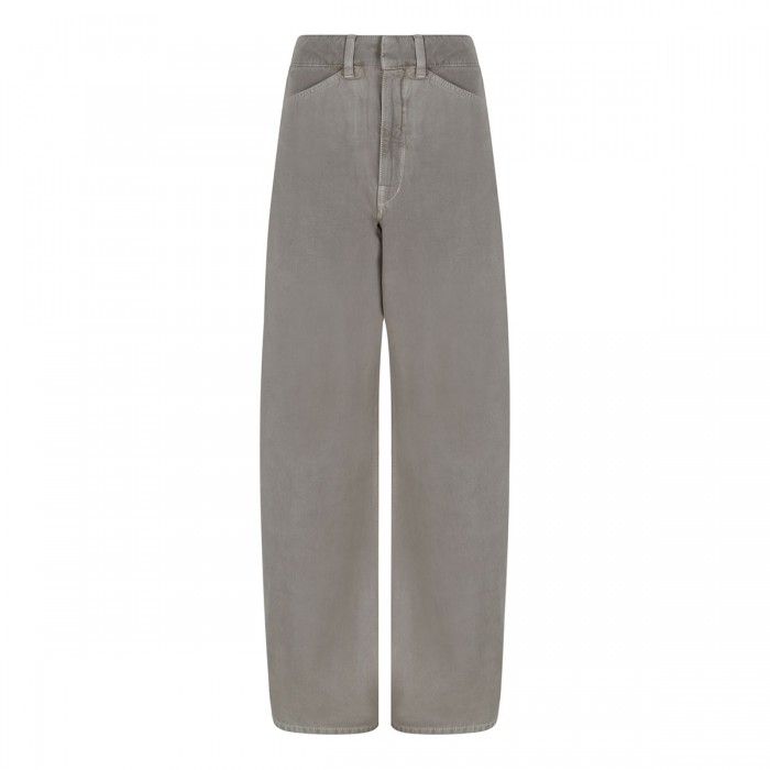 High waist curved pants