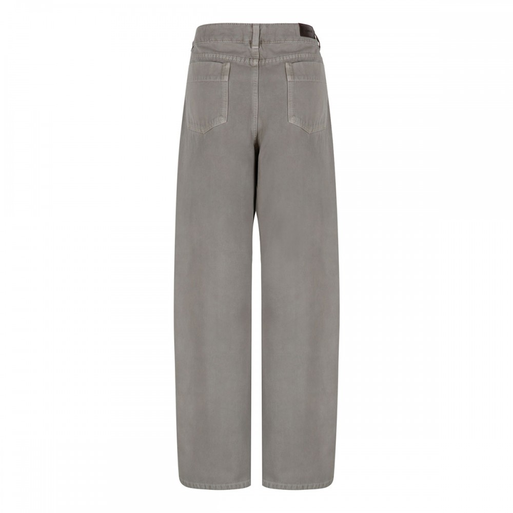 High waist curved pants