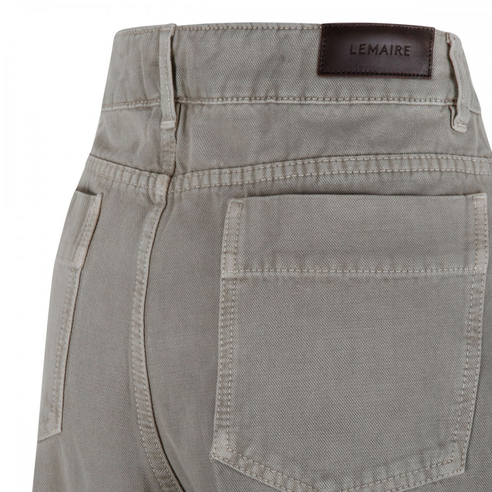 High waist curved pants