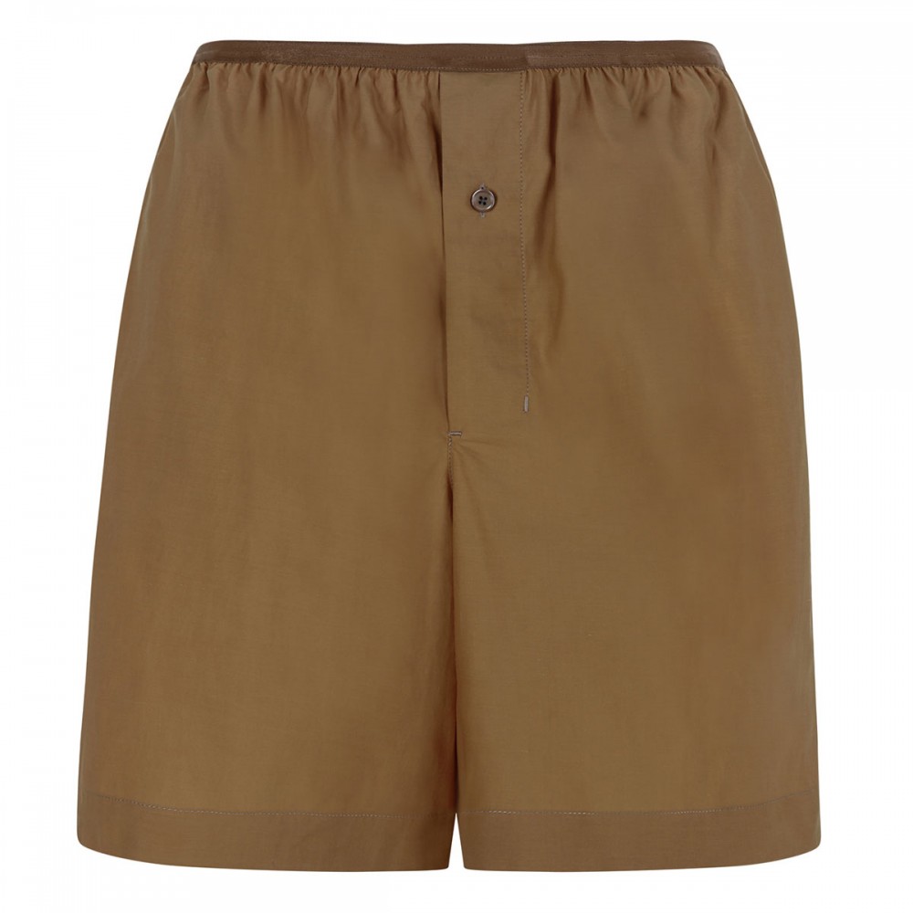 Washed cotton silk boxer shorts