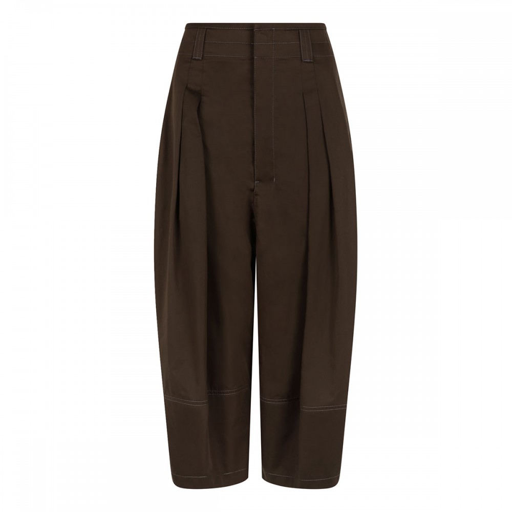 Cotton satin volume bermudas