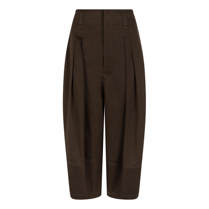 Cotton satin volume bermudas