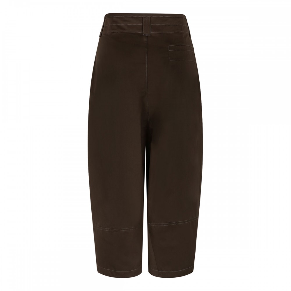 Cotton satin volume bermudas