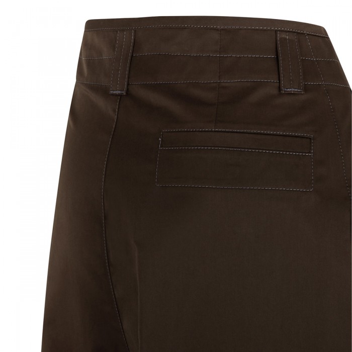 Cotton satin volume bermudas