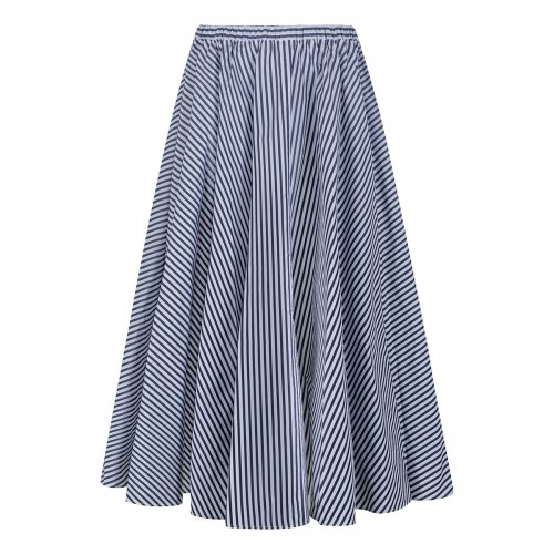 Striped midi skirt