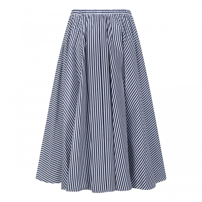 Striped midi skirt