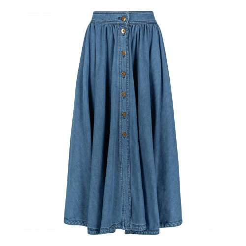 Buttoned maxi skirt
