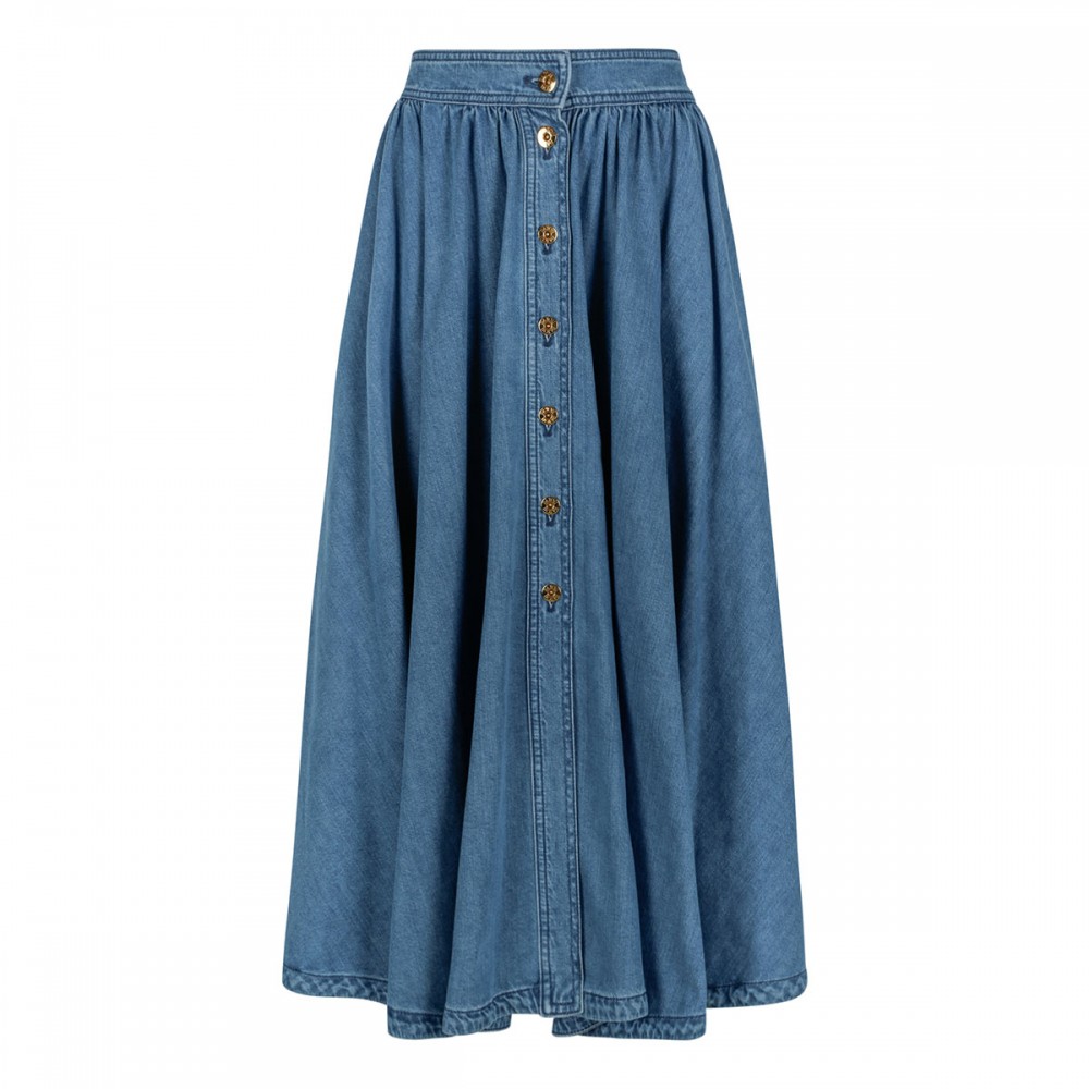 Buttoned maxi skirt