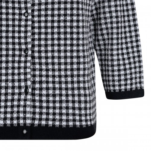 Gingham wool-blend cardigan 2