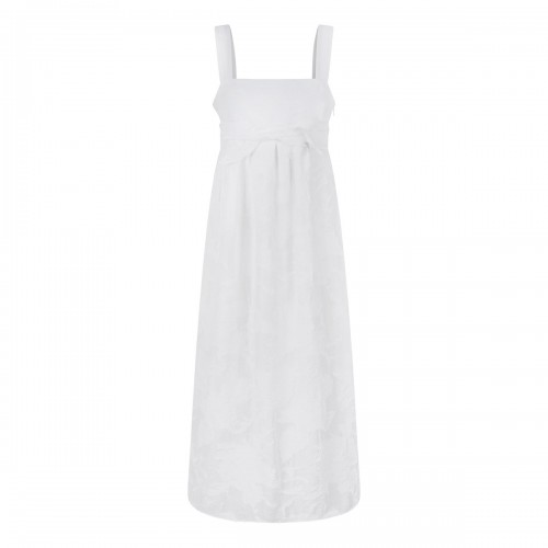 Fil coupe mixed-media dress