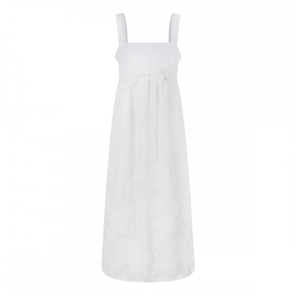 Fil coupe mixed-media dress