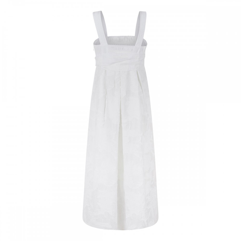 Fil coupe mixed-media dress