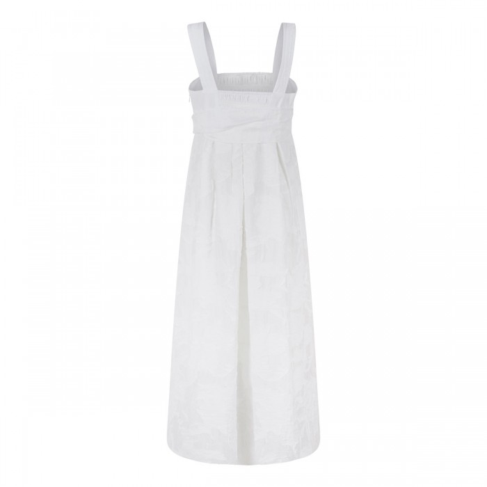 Fil coupe mixed-media dress