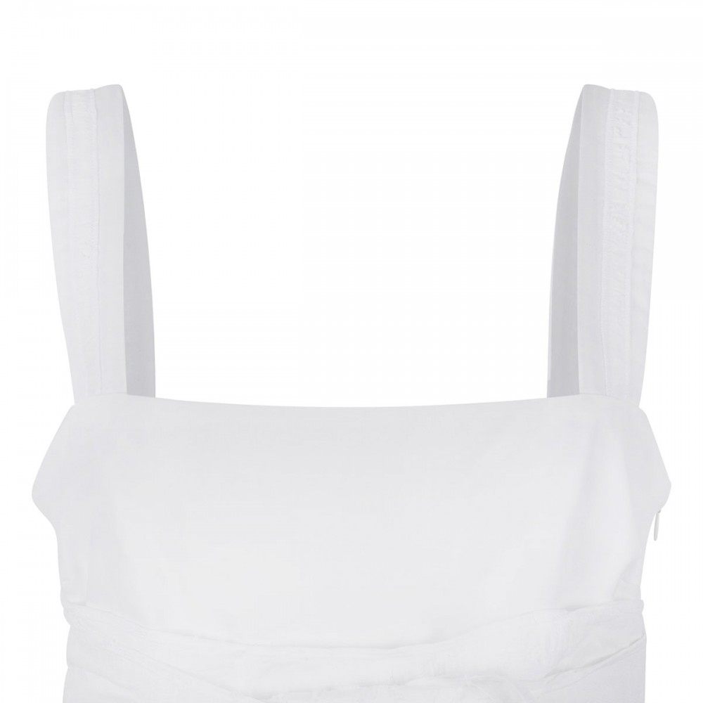 Fil coupe mixed-media dress