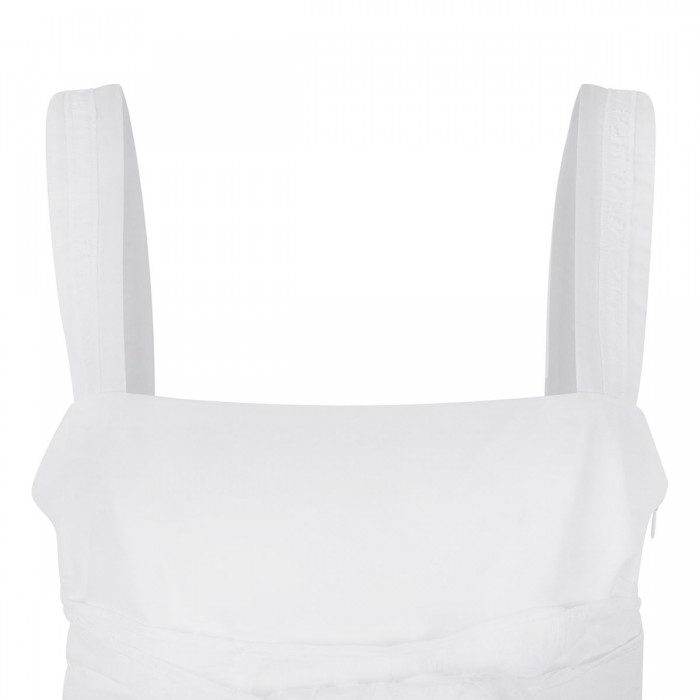 Fil coupe mixed-media dress