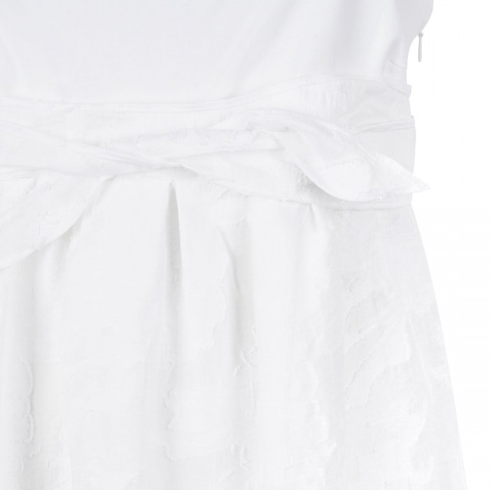 Fil coupe mixed-media dress