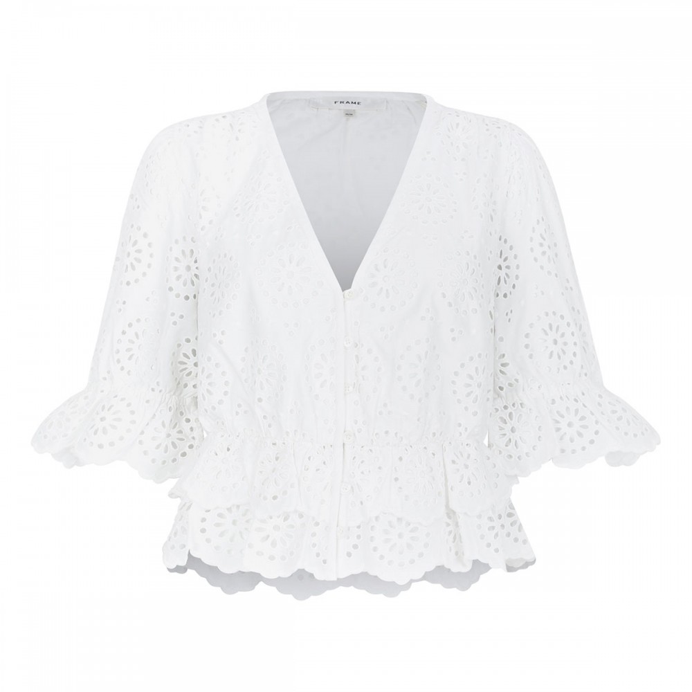 The Solstice Eyelet blouse