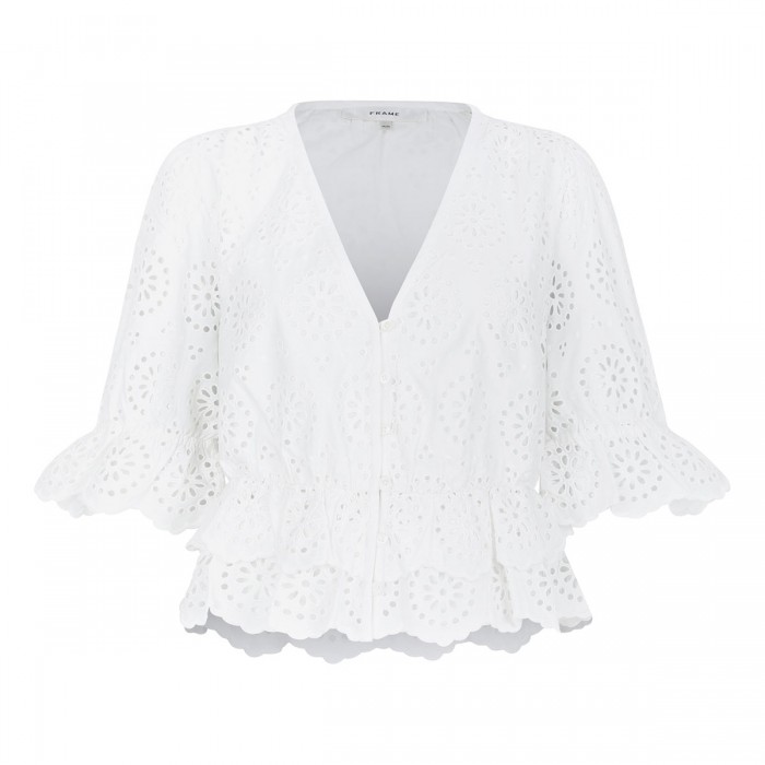 The Solstice Eyelet blouse