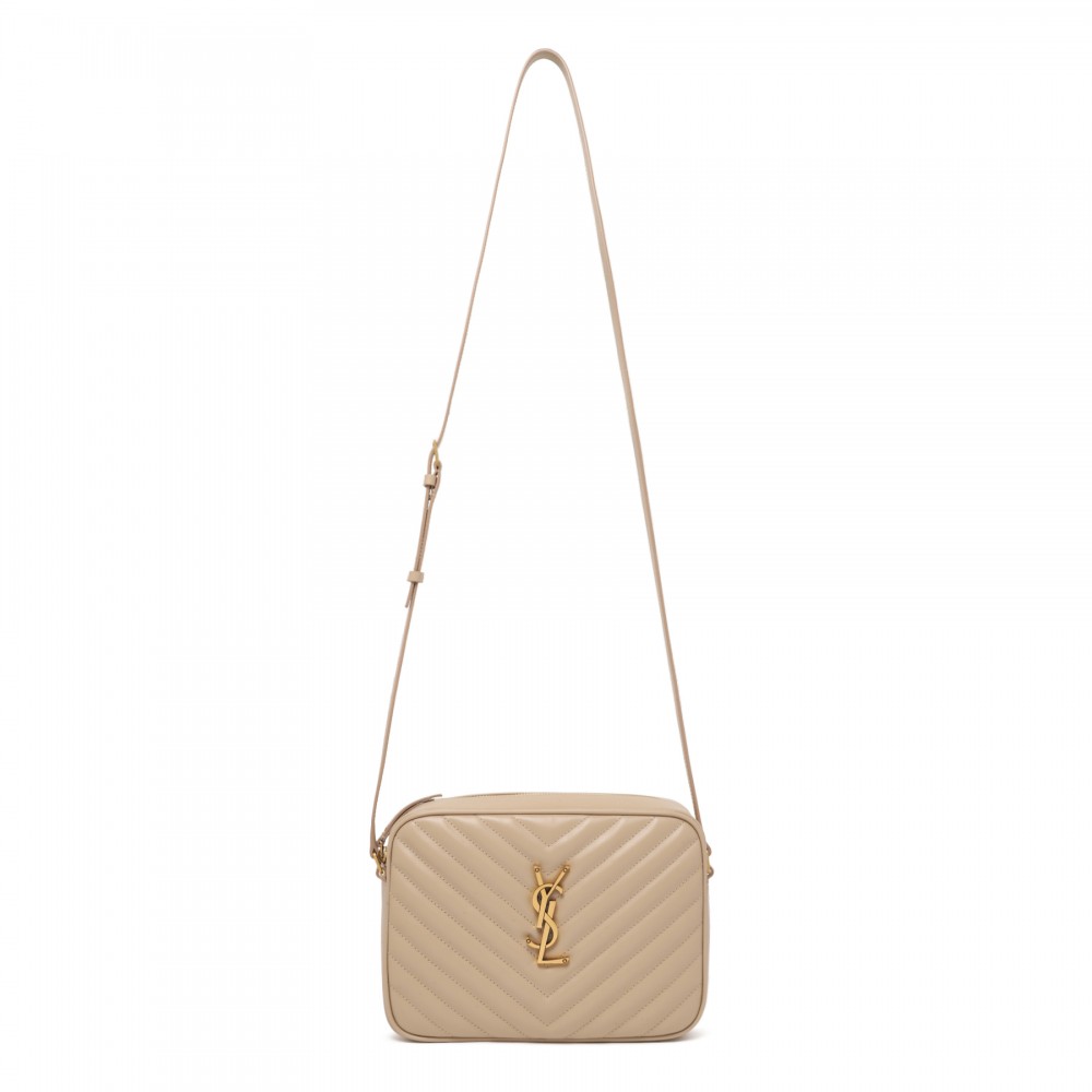 Lou dark beige camera bag