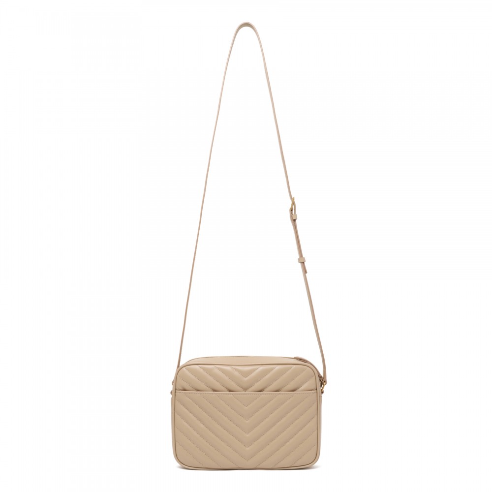 Lou dark beige camera bag