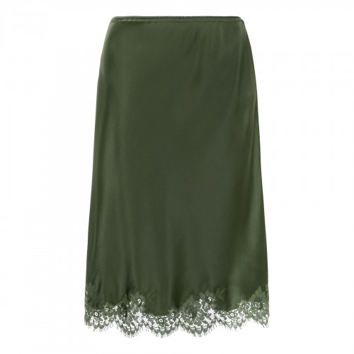 Green slip skirt