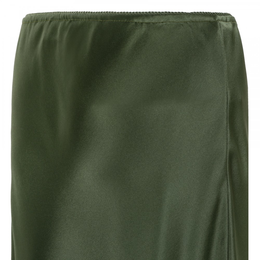 Green slip skirt