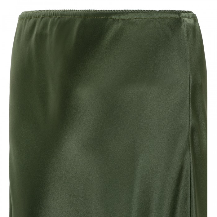 Green slip skirt