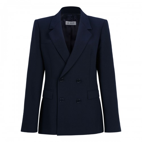 Navy blue double-breasted...