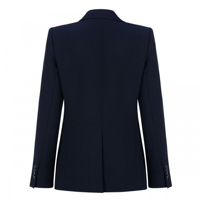 Navy blue double-breasted blazer