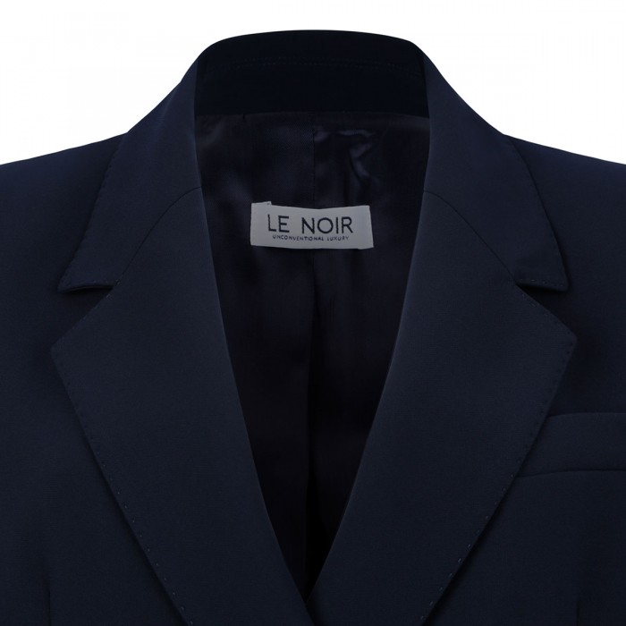 Navy blue double-breasted blazer