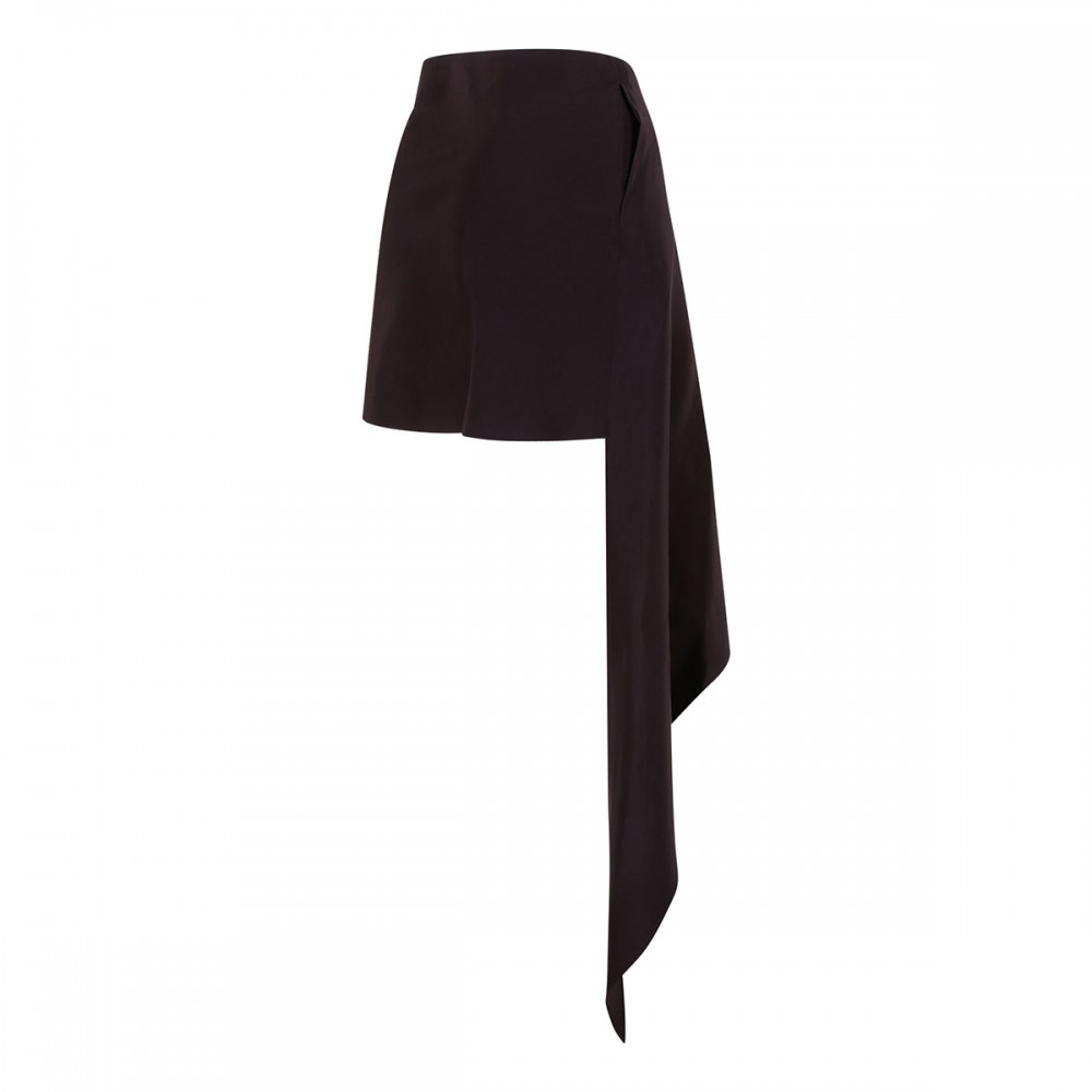 Poplin pointed skirt