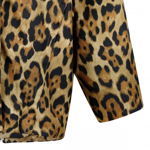 Layered leopard twill coat 2