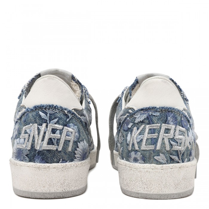 BallStar embroidered denim sneakers