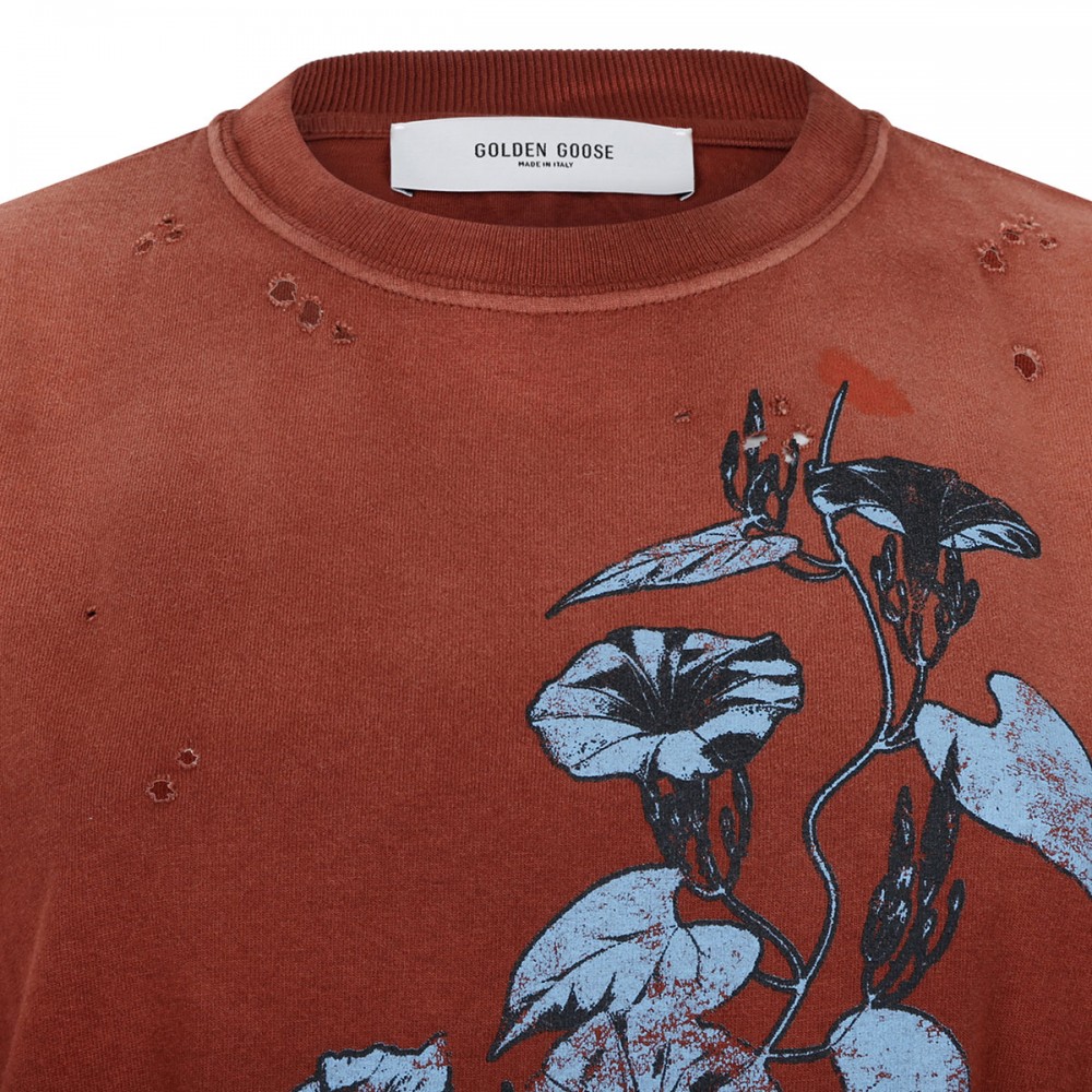 Floral print cotton jersey T-shirt