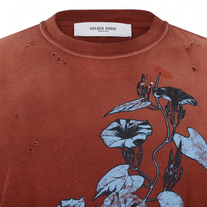 Floral print cotton jersey T-shirt