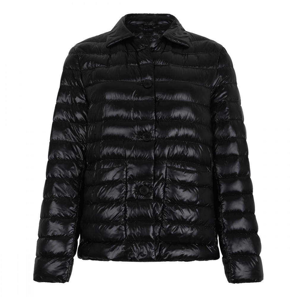 Black ultralight down jacket